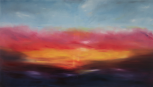 "sunset" oel on canvas 80x130 cm 2018